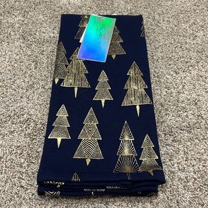Rachel Zoe christmas tree metallic gold towels set of 2